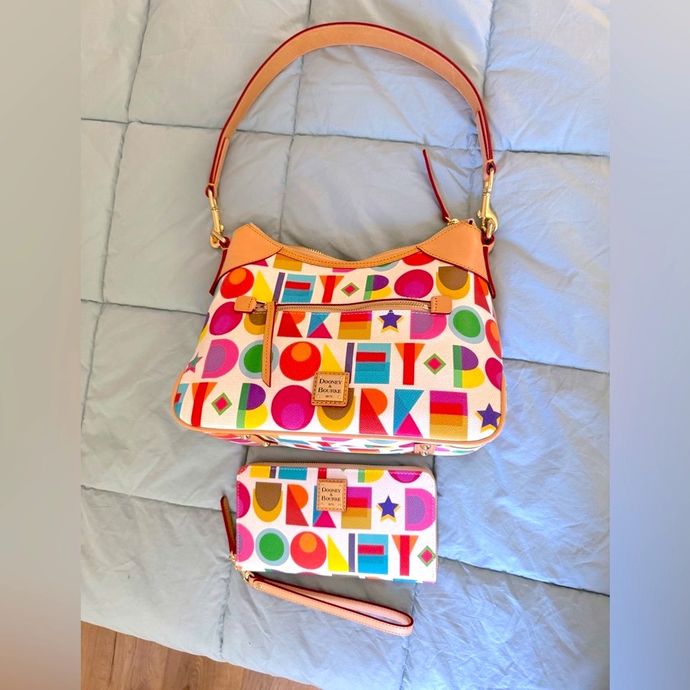 Dooney & Bourke Multicolor Printed Hobo Bag with Wristlet